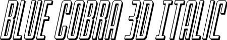 Blue Cobra 3D Italic