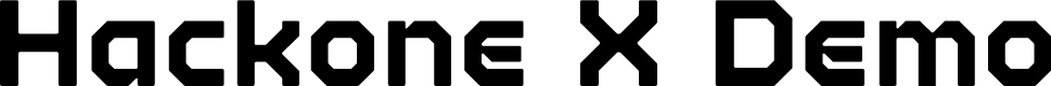 Hackone X01 Demo