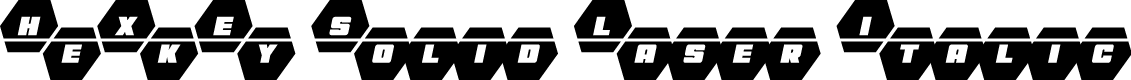 HeXkEy Solid Laser Italic