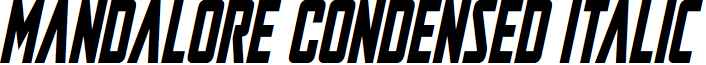 Mandalore Condensed Italic