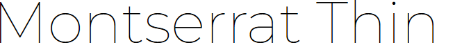 Montserrat Thin