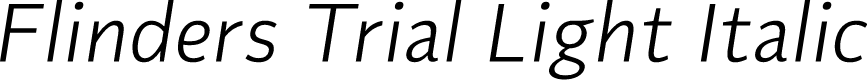 Flinders Trial Light Italic