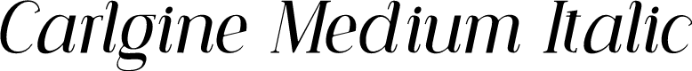 Carlgine Medium Italic