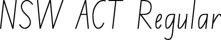 NSW ACT School Handwriting Font