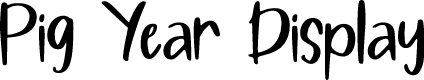 Pig Year Display
