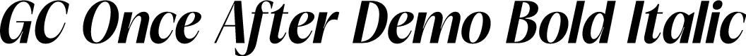 GC Once After Demo Bold Italic