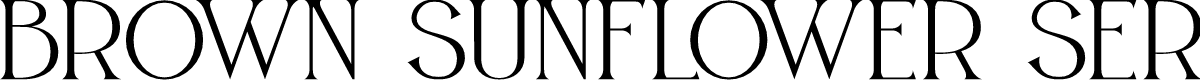 Brown Sunflower Serif Personal Use Only