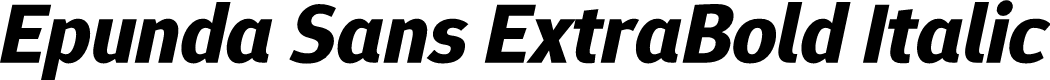 Epunda Sans ExtraBold Italic