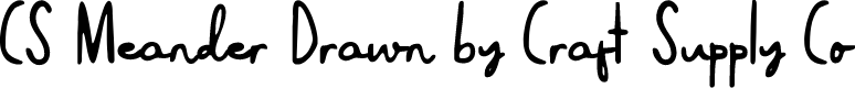 CSMeanderDrawn-Regular Demo