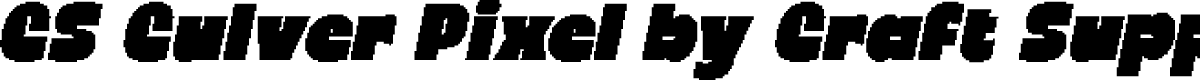 CSCulverPixel-Regular Demo