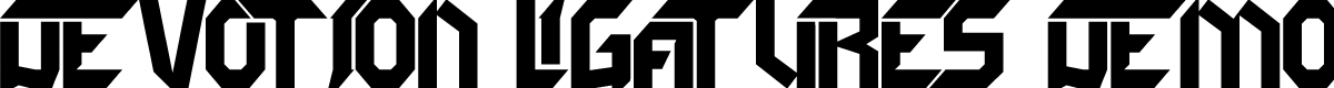 Devotion Ligatures Demo Regular