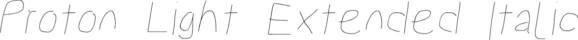 Proton Light Extended Italic