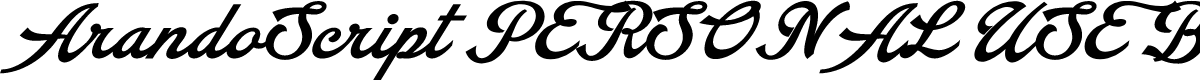 Arando Script PERSONAL USE Bold Italic