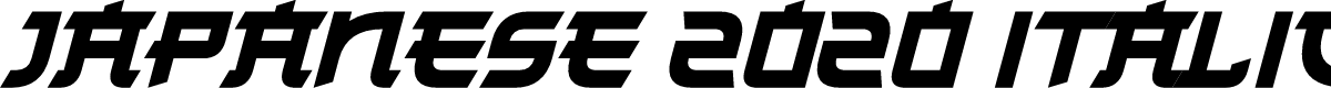 Japanese 2020 Italic