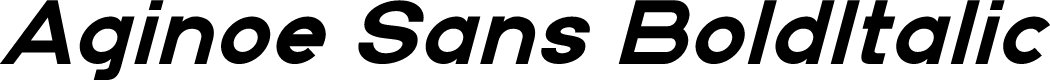 AginoeSans-BoldItalic