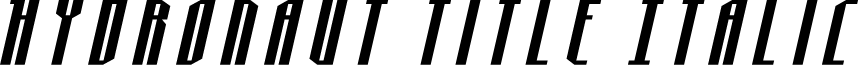 Hydronaut Title Italic
