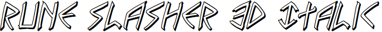 Rune Slasher 3D Italic