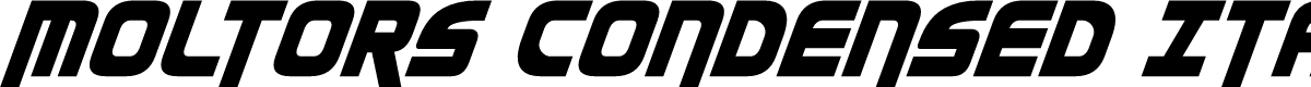 Moltors Condensed Italic