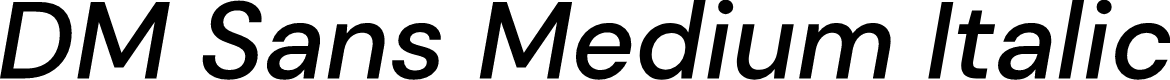 DM Sans Medium Italic