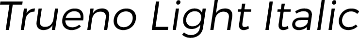 Trueno Light Italic