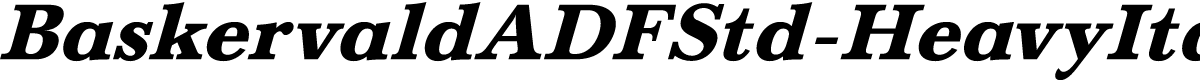 BaskervaldADFStd-HeavyItalic