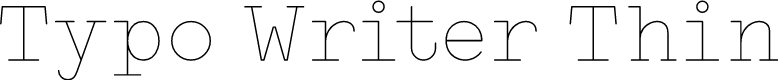 Typo Writer Thin Demo