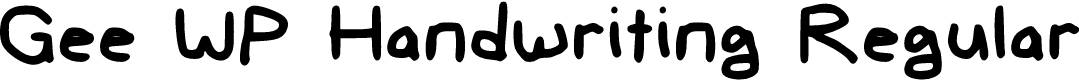 Gee WP Handwriting Regular