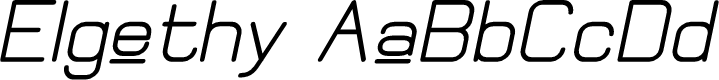 Elgethy Upper Bold Oblique