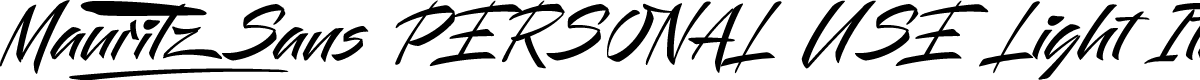 Mauritz Sans PERSONAL USE Light Italic