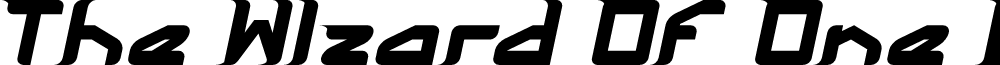 The WIzard Of One Click Italic