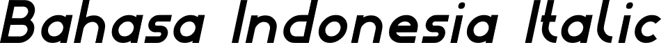 Bahasa Indonesia Italic