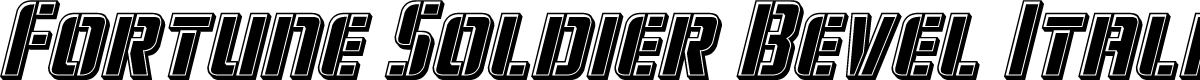 Fortune Soldier Bevel Italic