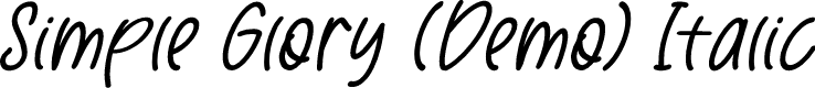 Simple Glory (Demo) Italic
