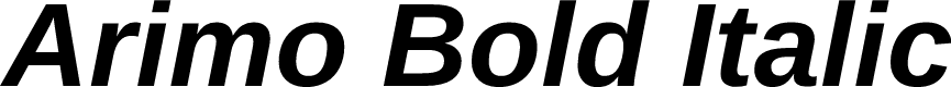 Arimo Bold Italic
