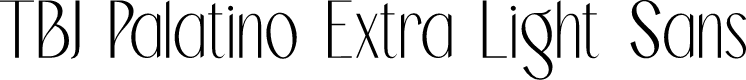 TBJ Palatino Extra Light Sans