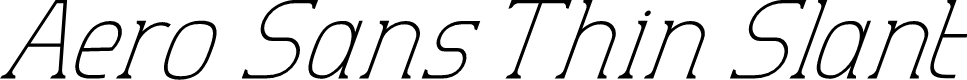 Aero Sans Thin Slant