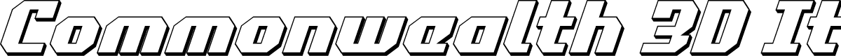Commonwealth 3D Italic