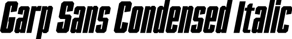 Garp Sans Condensed Italic