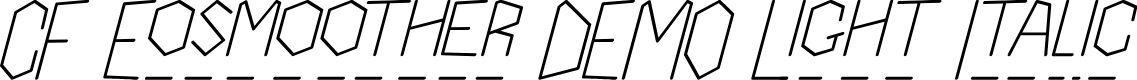 CF Eosmoother DEMO Light Italic