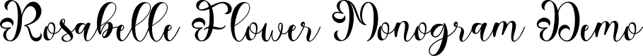 Rosabelle Flower Monogram Demo