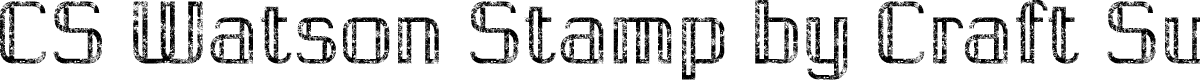 CSWatsonStamp-Regular Demo