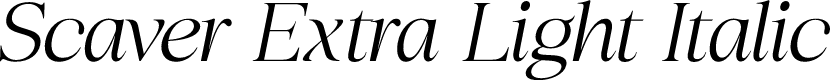 Scaver Extra Light Italic