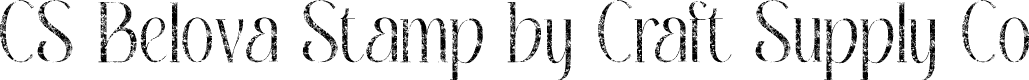 CSBelovaStamp-Regular Demo