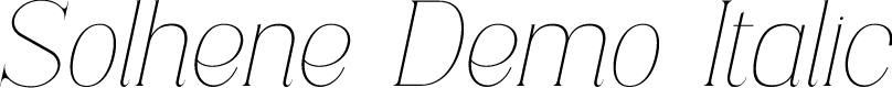 Solhene Demo Italic