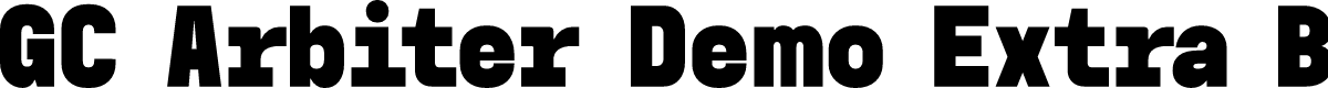 GC Arbiter Demo Extra Bold