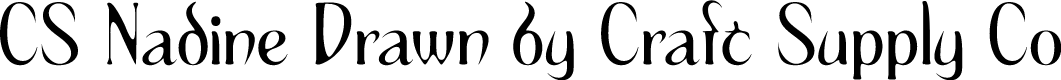 CSNadineDrawn-Regular Demo