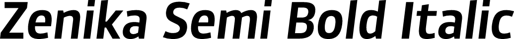 Zenika Semi Bold Italic