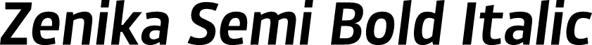 Zenika Semi Bold Italic