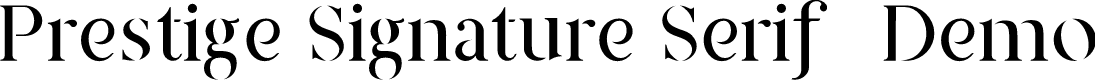 Prestige Signature Serif - Demo