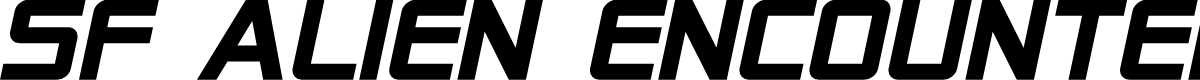 SF Alien Encounters Solid Italic